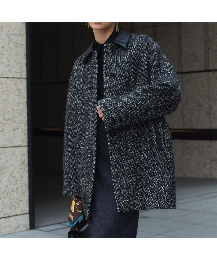 【ベイジ,/BEIGE,】のROBY / フェイクレザーツイードコート インテリア・キッズ・メンズ・レディースファッション・服の通販 founy(ファニー) https://founy.com/ ファッション Fashion レディースファッション Fashion for Women アウター Coat / Outerwear Collection コート・ロングコート・ピーコート Long Coats, Peacoats & More レディースジャケット・軽アウター Jackets イタリア Italy ジャケット Jacket, Outerwear ダウン Down, Puffer ツイード Twill, Twill Weave デニム Denim, Jeans Material ネップ Nepp, Slub Yarn フェイクレザー Faux Leather, PU Leather ポケット Pocket, Pocket Detail ミックス Mix, Mixed Style リュクス Luxury, Elegant, High-End, Chic エレガント 上品 Elegant A/W・秋冬 Autumn/Winter |ID: prp329100004677509 ipo3291000000034475552