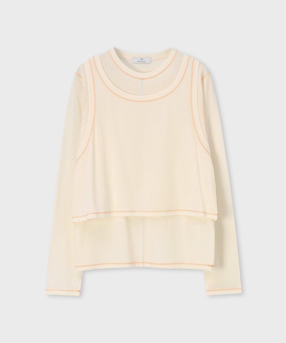 【ポール スミス/Paul Smith】のレイヤード シアー カットソー インテリア・キッズ・メンズ・レディースファッション・服の通販 founy(ファニー) 　ファッション　Fashion　レディースファッション　Fashion for Women　トップス・カットソー　Cut & Sew Tops　シャツ・ブラウス・オフィスカジュアル　Elegant Blouses & Button-Ups　ロングTシャツ・Tシャツ　Longline T-Shirts & Tees　カットソー・ベーシックTシャツ　Cut-and-Sewn Tops / Stretch Tees & Basics　新作・新入荷　New Arrivals / New In　カットソー　Cut and Sewn Top　シアー　Sheer, See-Through　シンプル　Simple, Minimal　モダン　Modern, Contemporary　夏　Summer　S/S・春夏　SS, Spring/Summer, Warm Season　A/W・秋冬　Autumn/Winter　オフホワイト|ID: prp329100004677527 ipo3291000000033794097