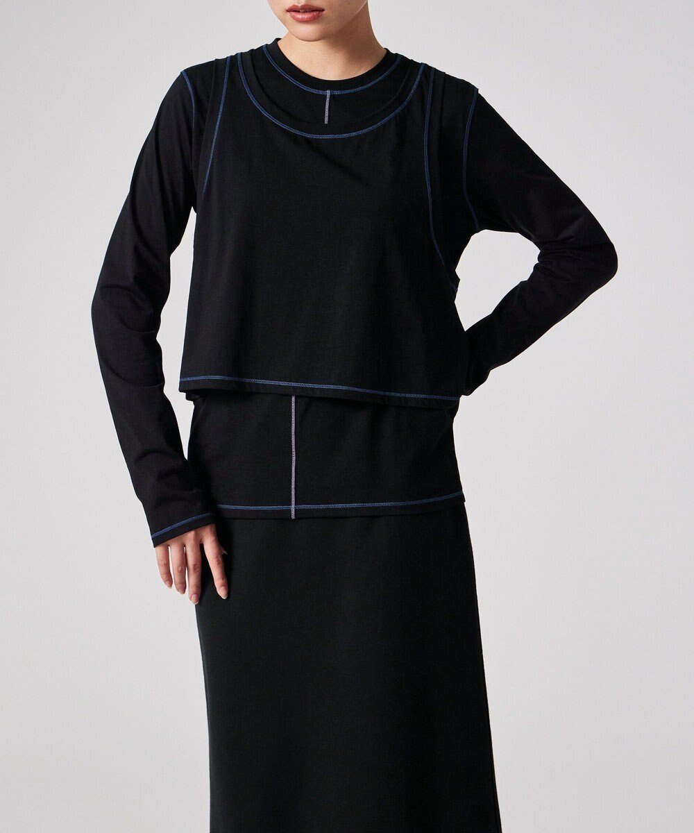 【ポール スミス/Paul Smith】のレイヤード シアー カットソー インテリア・キッズ・メンズ・レディースファッション・服の通販 founy(ファニー) ファッション Fashion レディースファッション Fashion for Women トップス・カットソー Cut & Sew Tops シャツ・ブラウス・オフィスカジュアル Elegant Blouses & Button-Ups ロングTシャツ・Tシャツ Longline T-Shirts & Tees カットソー・ベーシックTシャツ Cut-and-Sewn Tops / Stretch Tees & Basics カットソー Cut and Sewn Top シアー Sheer, See-Through シンプル Simple, Minimal モダン Modern, Contemporary 夏 Summer S/S・春夏 SS, Spring/Summer, Warm Season A/W・秋冬 Autumn/Winter ブラック|ID: prp329100004677527 ipo3291000000033919504