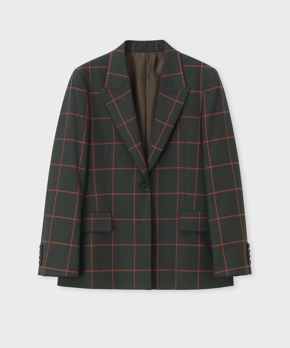 【ポール スミス/Paul Smith】のウィンドウペーン シングルジャケット インテリア・キッズ・メンズ・レディースファッション・服の通販 founy(ファニー) 　ファッション　Fashion　レディースファッション　Fashion for Women　アウター　Coat / Outerwear Collection　レディースジャケット・軽アウター　Jackets　テーラードジャケット / 通勤・きれいめスタイル　Tailored Jackets & Blazers　おすすめ　Recommended / Our Picks　イタリア　Italy　オレンジ　Orange　クラシカル　Classical, Vintage-Inspired　ジャケット　Jacket, Outerwear　セットアップ　Set-Up, Coordinated Outfit　デニム　Denim, Jeans Material　ボックス　Boxy, Box Shape　マニッシュ　Mannish, Boyish　エレガント 上品　Elegant　夏　Summer　S/S・春夏　SS, Spring/Summer, Warm Season　A/W・秋冬　Autumn/Winter　カーキ|ID: prp329100004677529 ipo3291000000033794104