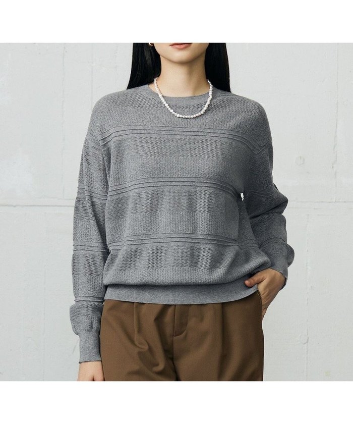 【自由区/JIYU-KU】のファインコットンウール ニット インテリア・キッズ・メンズ・レディースファッション・服の通販 founy(ファニー) https://founy.com/ ファッション Fashion レディースファッション Fashion for Women トップス・カットソー Cut & Sew Tops ニット Knit Tops & Sweaters セーター Sweater, Knitwear ベーシック Basic, Essential レース Lace, Lace Fabric A/W・秋冬 Autumn/Winter |ID: prp329100004677530 ipo3291000000034270641