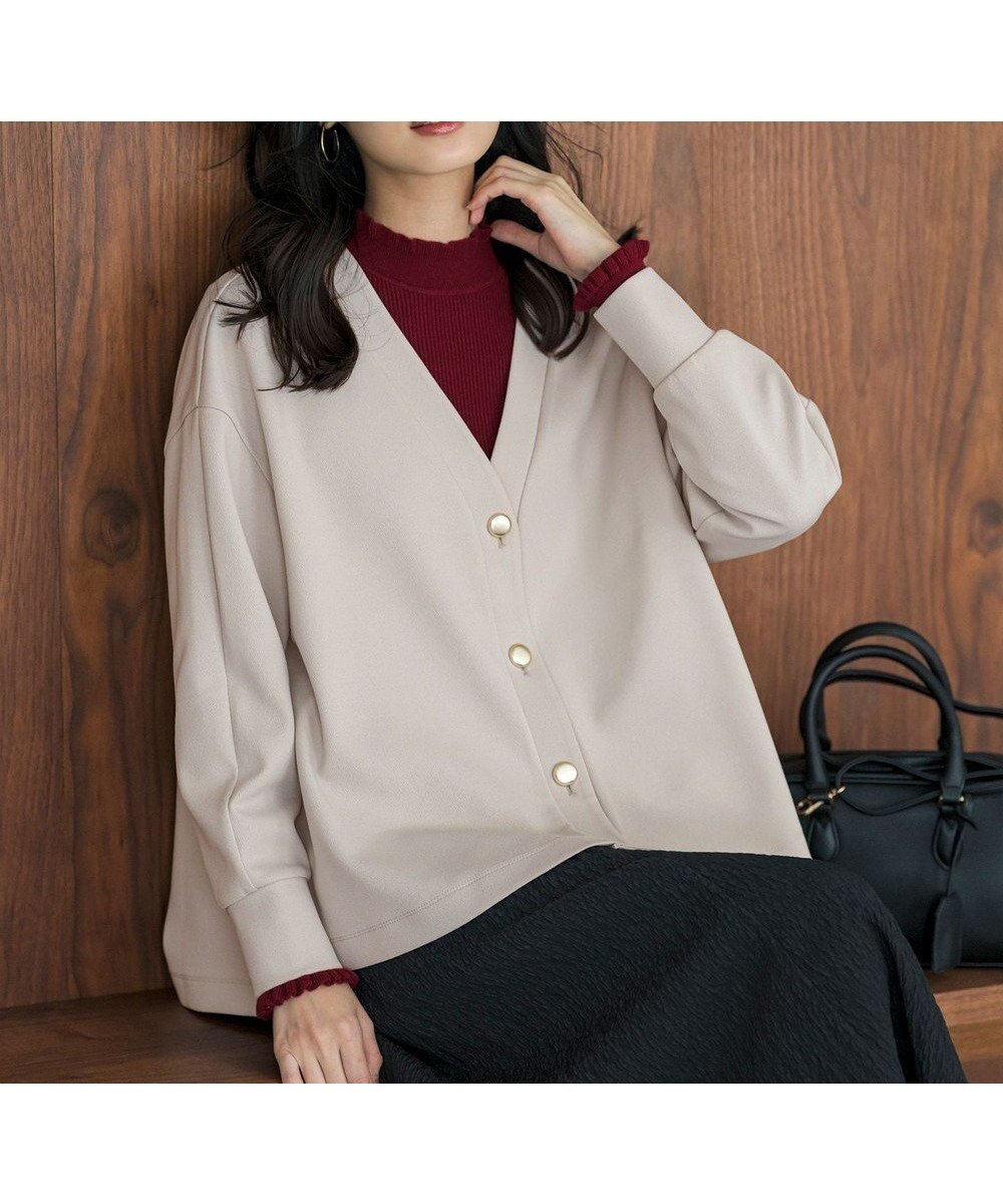 【エニィ スィス/any SiS】のカットジョーゼット カーディガン インテリア・キッズ・メンズ・レディースファッション・服の通販 founy(ファニー) 　ファッション　Fashion　レディースファッション　Fashion for Women　トップス・カットソー　Cut & Sew Tops　カーディガン・羽織り　Layered Style Cardigans　おすすめ　Recommended / Our Picks　カーディガン　Cardigan, Knitwear　ジョーゼット　Georgette, Semi-Sheer Fabric　フレア　Flare, Flared　冬　Winter / This Winter　新作・新入荷　New Arrivals / New In　A/W・秋冬　Autumn/Winter　ライトグレー|ID: prp329100004677534 ipo3291000000034157079