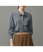 【自由区/JIYU-KU】の【洗える】レーヨンストレッチブラウスライク ニット グレー|ID: prp329100004677541 ipo3291000000033794165