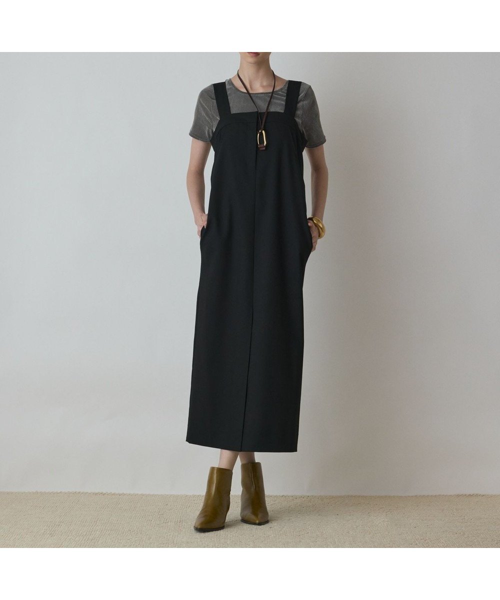 【グレース コンチネンタル/GRACE CONTINENTAL】のスーツ地ジャンパ-スカート インテリア・キッズ・メンズ・レディースファッション・服の通販 founy(ファニー) 　ファッション　Fashion　レディースファッション　Fashion for Women　スカート　Skirts　スーツ　Business Suits & Workwear　スーツスカート・ビジネス用スカート　Suit Skirts / Office Skirts　おすすめ　Recommended / Our Picks　カットソー　Cut and Sewn Top　ジャケット　Jacket, Outerwear　スカーフ　Scarf, Neckwear　ストレート　Straight, Straight Cut　スリット　Slit, Slit Detail　スーツ　Suit, Formalwear　セットアップ　Set-Up, Coordinated Outfit　ハイネック　High Neck, Mock Neck　フロント　Front, Front Design　エレガント 上品　Elegant　夏　Summer　秋　Autumn　A/W・秋冬　Autumn/Winter　ブラック|ID: prp329100004677566 ipo3291000000035835260