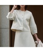 【アンフィーロ 自由区/UNFILO】のBEAUTY FORM KNIT パールボタン カーディガン グレージュ|ID: prp329100004677575 ipo3291000000036565737