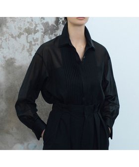 【23区/NIJYUSANKU】 【エステータ】コットンオーガンジー ドレスシャツ人気、トレンドファッション・服の通販 founy(ファニー) ファッション Fashion レディースファッション Fashion for Women トップス・カットソー Cut & Sew Tops シャツ・ブラウス・オフィスカジュアル Elegant Blouses & Button-Ups ワンピース Dresses フォーマル・パーティードレス・結婚式用ドレス Elegant & Casual Dresses オーガンジー Organza Fabric カフス Cuff Design サテン Satin, Glossy Fabric シンプル Simple, Minimal ダブル Double, Double-Breasted ドレス Dress, One-Piece フロント Front, Front Design A/W・秋冬 Autumn/Winter 冬 Winter / This Winter 新作・新入荷 New Arrivals / New In |ID:prp329100004677585