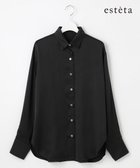 【23区/NIJYUSANKU】の【エステータ】シルクサテン シャツ 人気、トレンドファッション・服の通販 founy(ファニー) ファッション Fashion レディースファッション Fashion for Women トップス・カットソー Cut & Sew Tops シャツ・ブラウス・オフィスカジュアル Elegant Blouses & Button-Ups エレガント 上品 Elegant ヴィンテージ Vintage Style サテン Satin, Glossy Fabric シルク Silk, 100% Silk シンプル Simple, Minimal ドレープ Drape, Draping Fabric マニッシュ Mannish, Boyish A/W・秋冬 Autumn/Winter 冬 Winter / This Winter 新作・新入荷 New Arrivals / New In おすすめ Recommended / Our Picks thumbnail ブラック|ID: prp329100004677587 ipo3291000000033794416