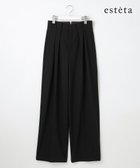 【23区/NIJYUSANKU】の【エステータ】ウールトロドライストレッチ タックワイドパンツ ブラック|ID: prp329100004677596 ipo3291000000033794446