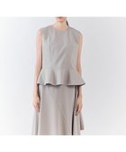 【23区/NIJYUSANKU】の【エステータ】ライトダブルクロス バックリボン ペプラムトップス グレージュ|ID: prp329100004677606 ipo3291000000033794494