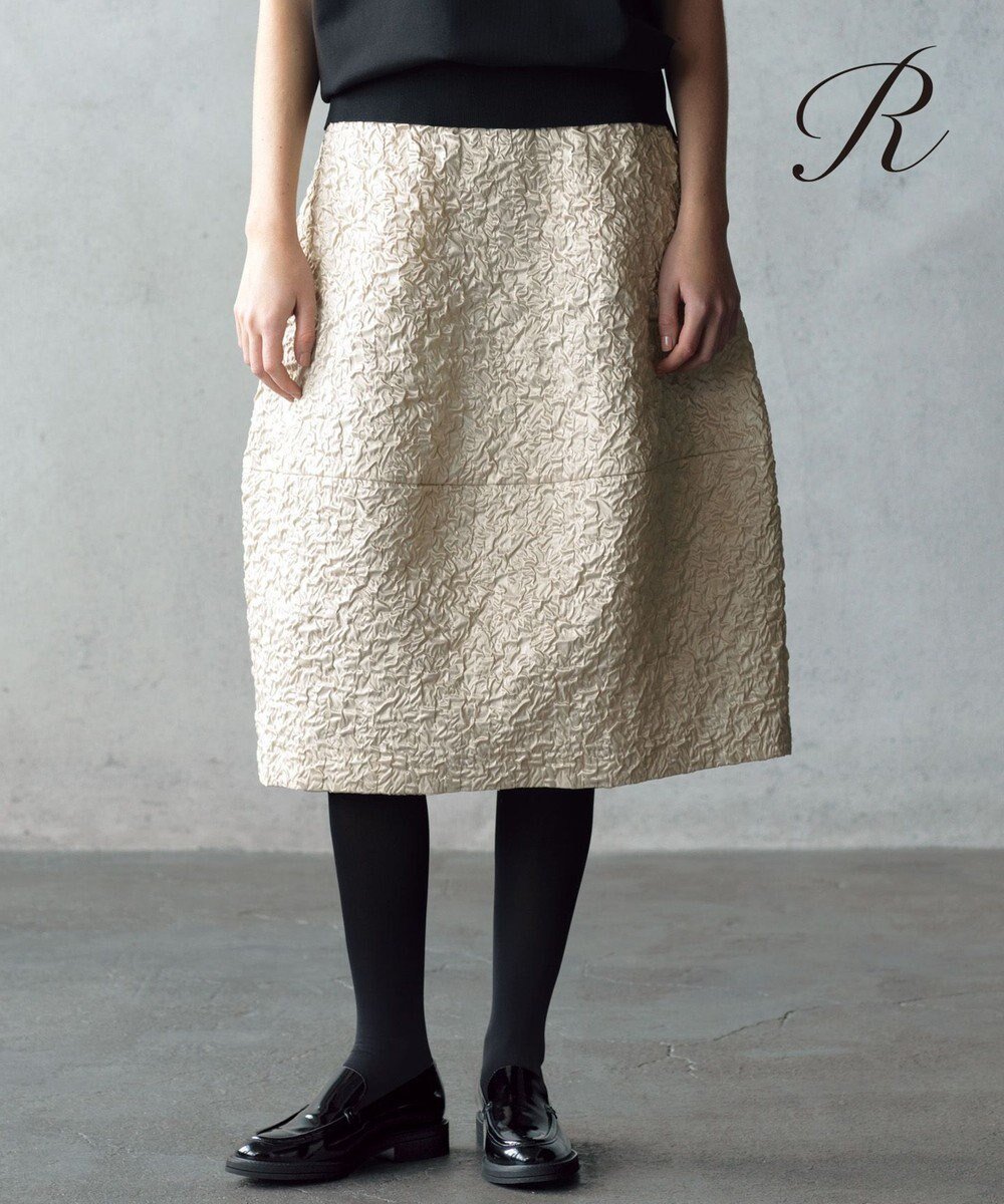 【23区/NIJYUSANKU】の【R(アール)】LIMONTAフラワージャカード スカート インテリア・キッズ・メンズ・レディースファッション・服の通販 founy(ファニー) ファッション Fashion レディースファッション Fashion for Women スカート Skirts イタリア Italy ジャカード/ジャガード Jacquard, Woven Pattern ストライプ Stripe, Striped Pattern ドレープ Drape, Draping Fabric 人気 Popular, Best Seller フラワー Flower, Floral A/W・秋冬 Autumn/Winter 冬 Winter / This Winter 2025年 2025 2025-2026秋冬・A/W Autumn/Winter 2025–26 AW25–26 ベージュ系|ID: prp329100004677626 ipo3291000000033794580