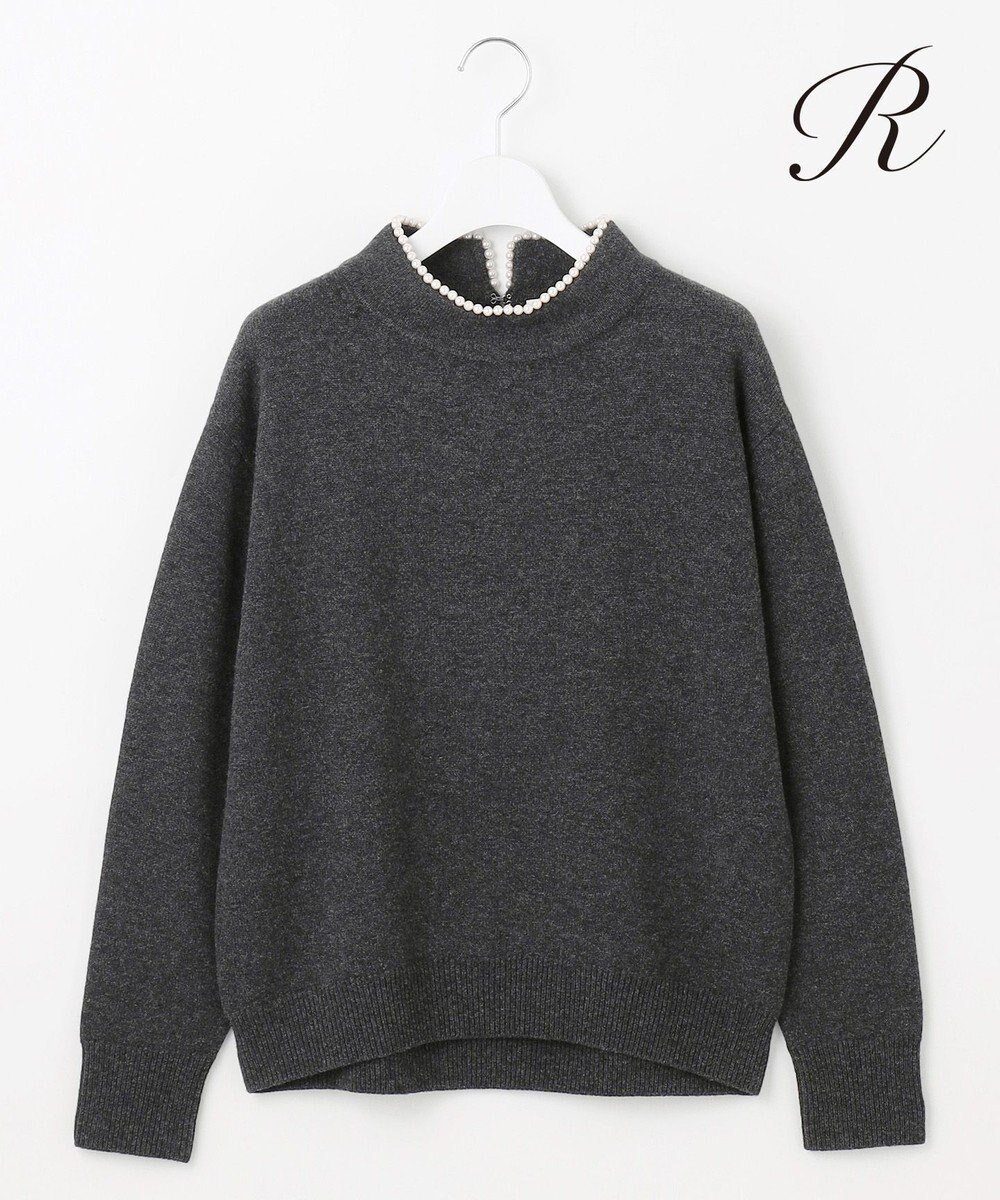 【23区/NIJYUSANKU】の【R(アール)】マイクロンメリノウール パールトリム ニット インテリア・キッズ・メンズ・レディースファッション・服の通販 founy(ファニー) ファッション Fashion レディースファッション Fashion for Women トップス・カットソー Cut & Sew Tops ニット Knit Tops & Sweaters シンプル Simple, Minimal セーター Sweater, Knitwear なめらか Smooth, Silky Texture 人気 Popular, Best Seller 長袖 Long Sleeve, Full Sleeve バランス Balance, Style Balance パール Pearl, Pearl Accent ブラウジング Blouson Silhouette, Cinched Waist ボトム Bottoms, Lower Wear A/W・秋冬 Autumn/Winter 冬 Winter / This Winter 2025年 2025 2025-2026秋冬・A/W Autumn/Winter 2025–26 AW25–26 チャコールグレー系|ID: prp329100004677654 ipo3291000000034235103