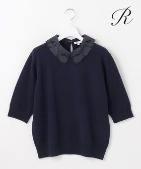 【23区/NIJYUSANKU】の【R(アール)】マイクロンメリノウール レース襟 ニット 人気、トレンドファッション・服の通販 founy(ファニー) ファッション Fashion レディースファッション Fashion for Women トップス・カットソー Cut & Sew Tops ニット Knit Tops & Sweaters セーター Sweater, Knitwear タフタ Taffeta, Structured Fabric チュール Tulip, Tulip Motif なめらか Smooth, Silky Texture 人気 Popular, Best Seller バランス Balance, Style Balance バロック Baroque, Baroque Design 半袖 Short Sleeve, Half Sleeve レース Lace, Lace Fabric A/W・秋冬 Autumn/Winter 冬 Winter / This Winter 2025年 2025 2025-2026秋冬・A/W Autumn/Winter 2025–26 AW25–26 |ID:prp329100004677656