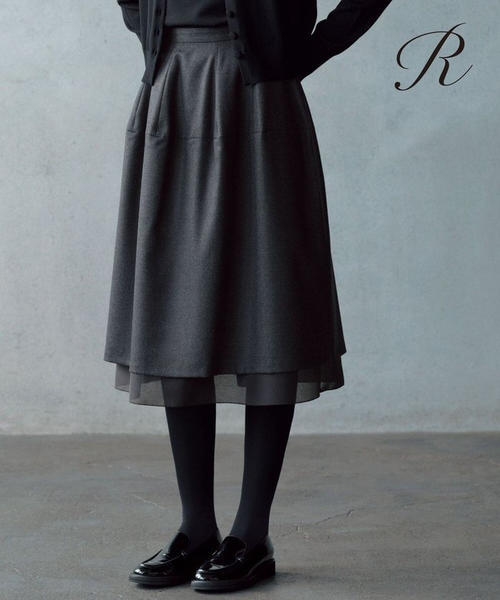 【23区/NIJYUSANKU】の【R(アール)】メリノシアーレイヤード スカート インテリア・キッズ・メンズ・レディースファッション・服の通販 founy(ファニー) https://founy.com/ ファッション Fashion レディースファッション Fashion for Women スカート Skirts オーガンジー Organza Fabric カットソー Cut and Sewn Top タートルネック Turtleneck, High Neck 人気 Popular, Best Seller フォルム Silhouette, Form A/W・秋冬 Autumn/Winter 冬 Winter / This Winter 2025年 2025 2025-2026秋冬・A/W Autumn/Winter 2025–26 AW25–26 |ID: prp329100004677674 ipo3291000000033794815