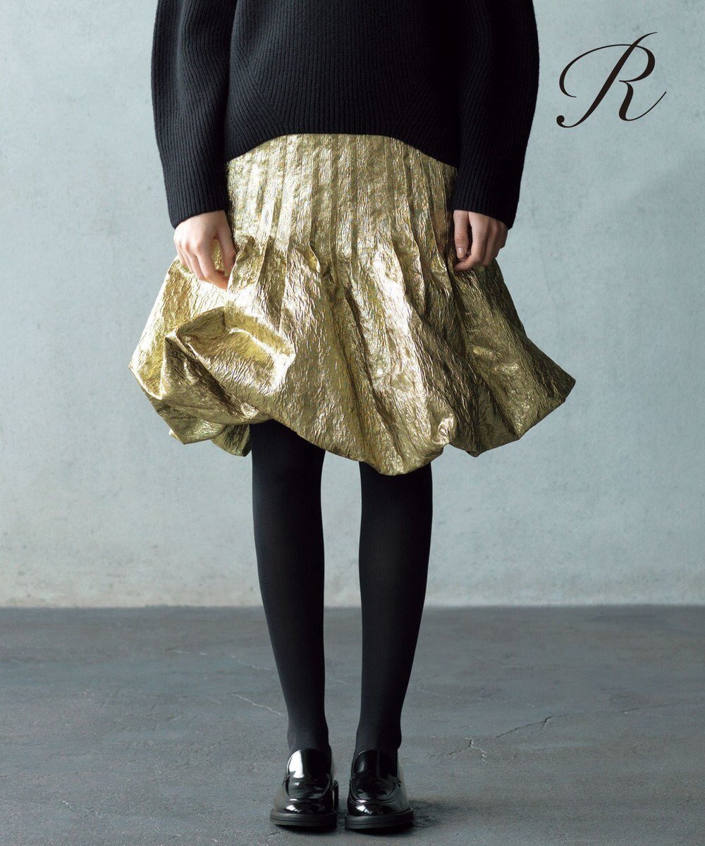 【23区/NIJYUSANKU】の【R(アール)】LIMONTAメタリックジャカード スカート インテリア・キッズ・メンズ・レディースファッション・服の通販 founy(ファニー) 　ファッション　Fashion　レディースファッション　Fashion for Women　スカート　Skirts　イタリア　Italy　エレガント 上品　Elegant　ジャカード／ジャガード　Jacquard, Woven Pattern　人気　Popular, Best Seller　バランス　Balance, Style Balance　バルーン　Balloon, Balloon Silhouette　メタリック　Metallic, Shiny Finish　A/W・秋冬　Autumn/Winter　冬　Winter / This Winter　2025年　2025　2025-2026秋冬・A/W　Autumn/Winter 2025–26 AW25–26　ゴールド系|ID: prp329100004677676 ipo3291000000033794826