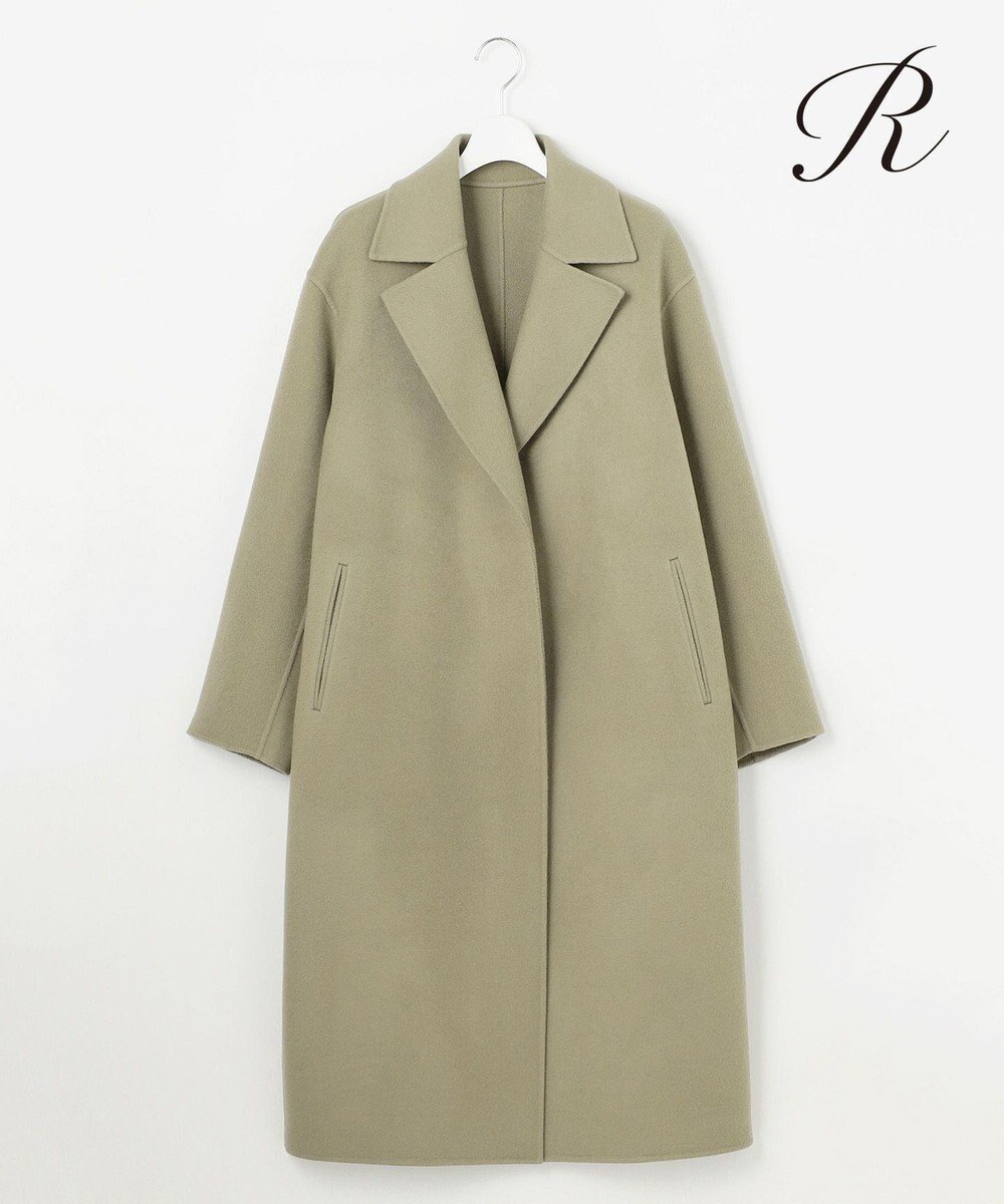 【23区/NIJYUSANKU】の【R(アール)】ウールメルトンリバー ロング ラップコート 人気、トレンドファッション・服の通販 founy(ファニー) 　ファッション　Fashion　レディースファッション　Fashion for Women　アウター　Coat / Outerwear Collection　コート・ロングコート・ピーコート　Long Coats, Peacoats & More　レディースジャケット・軽アウター　Jackets　チェスターコート・ロング丈アウター　Chester Coats / Chesterfield Long Coats　エレガント 上品　Elegant　オレンジ　Orange　コンパクト　Compact, Small Size　ジャケット　Jacket, Outerwear　スリーブ　Sleeve, Long Sleeve / Short Sleeve　チェスターコート　Chester Coat, Long Coat　人気　Popular, Best Seller　ポケット　Pocket, Pocket Detail　メルトン　Melton, Heavy Wool　ラップ　Wrap, Wrap Design　ロング　Long, Long-Length　A/W・秋冬　Autumn/Winter　冬　Winter / This Winter　2025年　2025　2025-2026秋冬・A/W　Autumn/Winter 2025–26 AW25–26　 other-1|ID: prp329100004677678 ipo3291000000035767964