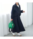 【アンフィーロ 自由区/UNFILO】の【VERY×UNFILOコラボ】BEAUTY FORM JERSEY+ ボリューム フレアスカート ネイビー|ID: prp329100004677685 ipo3291000000034122452