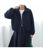 【アンフィーロ 自由区/UNFILO】の【VERY×UNFILOコラボ】BEAUTY FORM JERSEY+ ZIPブルゾン ネイビー|ID: prp329100004677686 ipo3291000000035703613