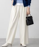 【23区/NIJYUSANKU】の【CanCam11月号掲載/洗える】ナチュラルストレッチサキソニー タック ワイド パンツ アイボリー系|ID: prp329100004677713 ipo3291000000033795036