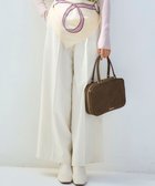 【23区/NIJYUSANKU】の【CanCam11月号掲載】ナチュラルストレッチサキソニー タック ワイド パンツ アイボリー系|ID: prp329100004677713 ipo3291000000034328404