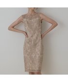 【グレース コンチネンタル/GRACE CONTINENTAL】のコ-ド刺繍タイトドレス ベージュ|ID: prp329100004677745 ipo3291000000033795190