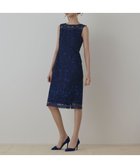 【グレース コンチネンタル/GRACE CONTINENTAL】のコ-ド刺繍タイトドレス ブルー|ID: prp329100004677745 ipo3291000000033795195