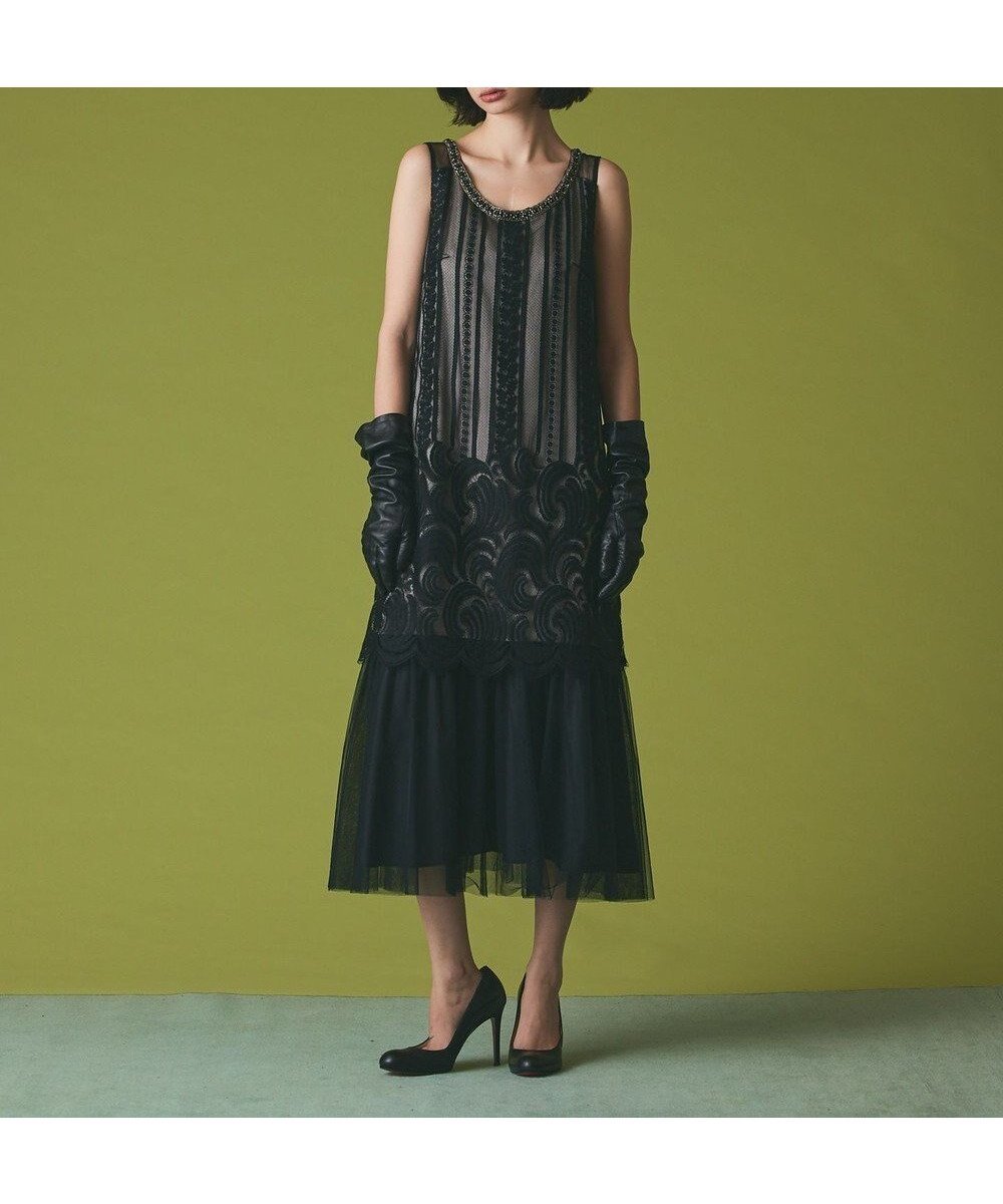 【グレース コンチネンタル/GRACE CONTINENTAL】のアールデコレースドレス 人気、トレンドファッション・服の通販 founy(ファニー) 　ファッション　Fashion　レディースファッション　Fashion for Women　ワンピース　Dresses　フォーマル・パーティードレス・結婚式用ドレス　Elegant & Casual Dresses　チュール　Tulip, Tulip Motif　ドレス　Dress, One-Piece　フランス　France, French　モダン　Modern, Contemporary　ラグジュアリー　Luxury, Elegant　レース　Lace, Lace Fabric　ロング　Long, Long-Length　A/W・秋冬　Autumn/Winter　エレガント 上品　Elegant　 other-1|ID: prp329100004677750 ipo3291000000033795230