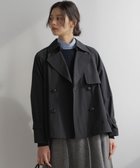 【組曲/KUMIKYOKU】のタイプライターショート トレンチコート 人気、トレンドファッション・服の通販 founy(ファニー) ファッション Fashion レディースファッション Fashion for Women アウター Coat / Outerwear Collection コート・ロングコート・ピーコート Long Coats, Peacoats & More レディースジャケット・軽アウター Jackets トレンチコート / 春秋の定番アウター Trench Coats ショート Short, Short Length ジャケット Jacket, Outerwear タイプライター Typewriter Fabric, Crisp Cotton ヨーク Yoke, Yoke Design A/W・秋冬 Autumn/Winter thumbnail ブラック系|ID: prp329100004677757 ipo3291000000034236053