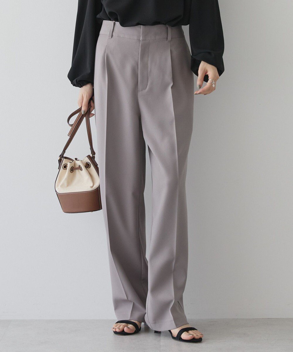 【アメリカンホリック/AMERICAN HOLIC】の美・美・美ワイドパンツ インテリア・キッズ・メンズ・レディースファッション・服の通販 founy(ファニー) 　ファッション　Fashion　レディースファッション　Fashion for Women　パンツ　Pants & Trousers　アメリカン　American Style　ギャザー　Gathered, Ruffled　シェイプ　Shape, Slim Fit　スタイリッシュ　Stylish, Fashionable　ストレート　Straight, Straight Cut　センター　Center, Center Line　ツイル　Twist, Twisted Detail　ポケット　Pocket, Pocket Detail　ワイド　Wide, Wide Fit　A/W・秋冬　Autumn/Winter　Gray Beige|ID: prp329100004677759 ipo3291000000034224262