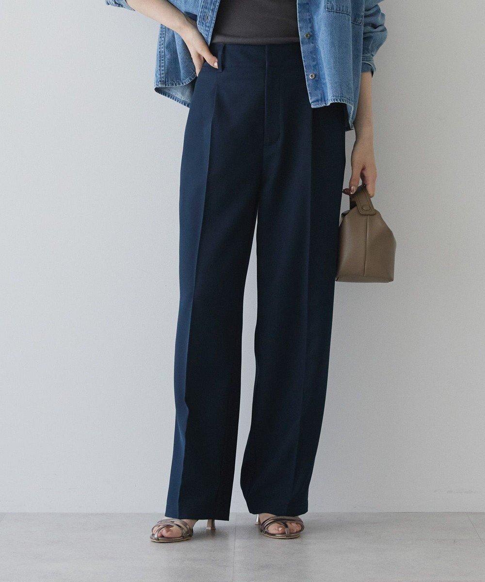 【アメリカンホリック/AMERICAN HOLIC】の美・美・美ワイドパンツ インテリア・キッズ・メンズ・レディースファッション・服の通販 founy(ファニー) 　ファッション　Fashion　レディースファッション　Fashion for Women　パンツ　Pants & Trousers　アメリカン　American Style　ギャザー　Gathered, Ruffled　シェイプ　Shape, Slim Fit　スタイリッシュ　Stylish, Fashionable　ストレート　Straight, Straight Cut　センター　Center, Center Line　ツイル　Twist, Twisted Detail　ポケット　Pocket, Pocket Detail　ワイド　Wide, Wide Fit　A/W・秋冬　Autumn/Winter　Navy|ID: prp329100004677759 ipo3291000000034224264