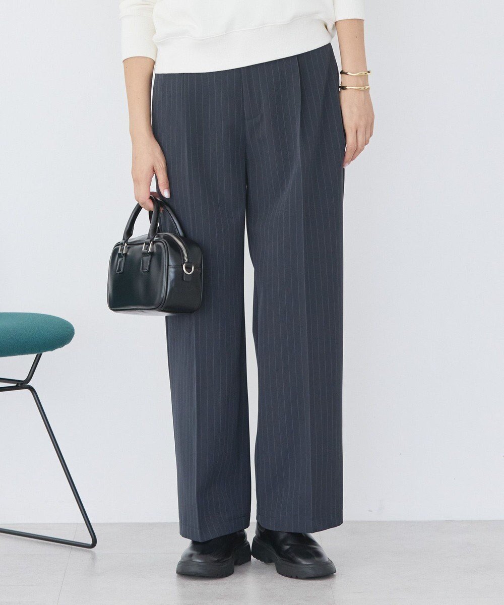 【アメリカンホリック/AMERICAN HOLIC】の美・美・美ワイドパンツ インテリア・キッズ・メンズ・レディースファッション・服の通販 founy(ファニー) 　ファッション　Fashion　レディースファッション　Fashion for Women　パンツ　Pants & Trousers　アメリカン　American Style　ギャザー　Gathered, Ruffled　シェイプ　Shape, Slim Fit　スタイリッシュ　Stylish, Fashionable　ストレート　Straight, Straight Cut　センター　Center, Center Line　ツイル　Twist, Twisted Detail　ポケット　Pocket, Pocket Detail　ワイド　Wide, Wide Fit　A/W・秋冬　Autumn/Winter　Stripe|ID: prp329100004677759 ipo3291000000034224265