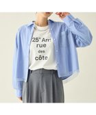 【エニー/ANY】の【洗濯機可】クロップドチュールコンビシャツ ブルー|ID: prp329100004677790 ipo3291000000033795431