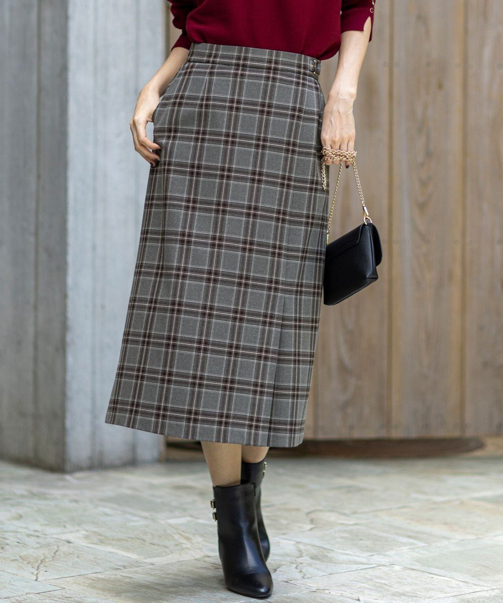 【エニィ スィス/any SiS】のビューティサーモ2WAYストレッチチェック スカート インテリア・キッズ・メンズ・レディースファッション・服の通販 founy(ファニー) ファッション Fashion レディースファッション Fashion for Women スカート Skirts 秋 Autumn シンプル Simple, Minimal ストレッチ Stretch, Stretchy Fabric スリット Slit, Slit Detail チェック Check, Plaid, Tartan トレンド Trend, Trending Now フレア Flare, Flared ベーシック Basic, Essential ポケット Pocket, Pocket Detail ラップ Wrap, Wrap Design ワイド Wide, Wide Fit A/W・秋冬 Autumn/Winter おすすめ Recommended / Our Picks エレガント 上品 Elegant 新作・新入荷 New Arrivals / New In グレータータン|ID: prp329100004677792 ipo3291000000033795442