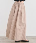 【ベイジ,/BEIGE,】の【洗える】FREESIA / イージーウエストストライプフレアスカート Camel Stripe|ID: prp329100004677840 ipo3291000000033795651