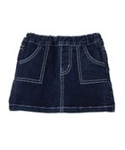 【ミキハウスホットビスケッツ/MIKI HOUSE HOT BISCUITS / KIDS】の【80-110cm】デニムスカート 人気、トレンドファッション・服の通販 founy(ファニー) ファッション Fashion キッズファッション Fashion for Kids ストレッチ Stretch, Stretchy Fabric デニム Denim, Jeans Material レギンス Leggings, Stretch Pants 台形 A-Line, Trapezoid Shape 夏 Summer S/S・春夏 SS, Spring/Summer, Warm Season 無地 Plain, Solid Color A/W・秋冬 Autumn/Winter thumbnail インディゴブルー|ID: prp329100004677908 ipo3291000000033795958