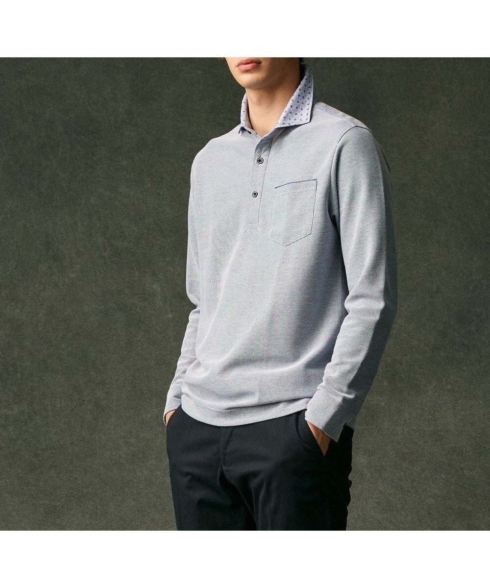 【ジョセフ アブード/JOSEPH ABBOUD / MEN】の【サスティナブル】オーガニックコットンダディ ポロ インテリア・キッズ・メンズ・レディースファッション・服の通販 founy(ファニー) 　ファッション　Fashion　メンズファッション　Fashion for Men　トップス・カットソー　Cut & Sew Tops　メンズシャツ　Shirts　ポロシャツ / きれいめカジュアルスタイル　Polo Shirts　インド　Indian Textile　インナー　Innerwear　カフス　Cuff Design　鹿の子　Piqué, Kanoko Fabric　シンプル　Simple, Minimal　ジャケット　Jacket, Outerwear　ポロシャツ　Polo Shirt, Collared Tee　リラックス　Relax, Relaxed Fit　A/W・秋冬　Autumn/Winter　エレガント 上品　Elegant　ギフト プレゼント　Gift / Present　ブルー系|ID: prp329100004678033 ipo3291000000033796598
