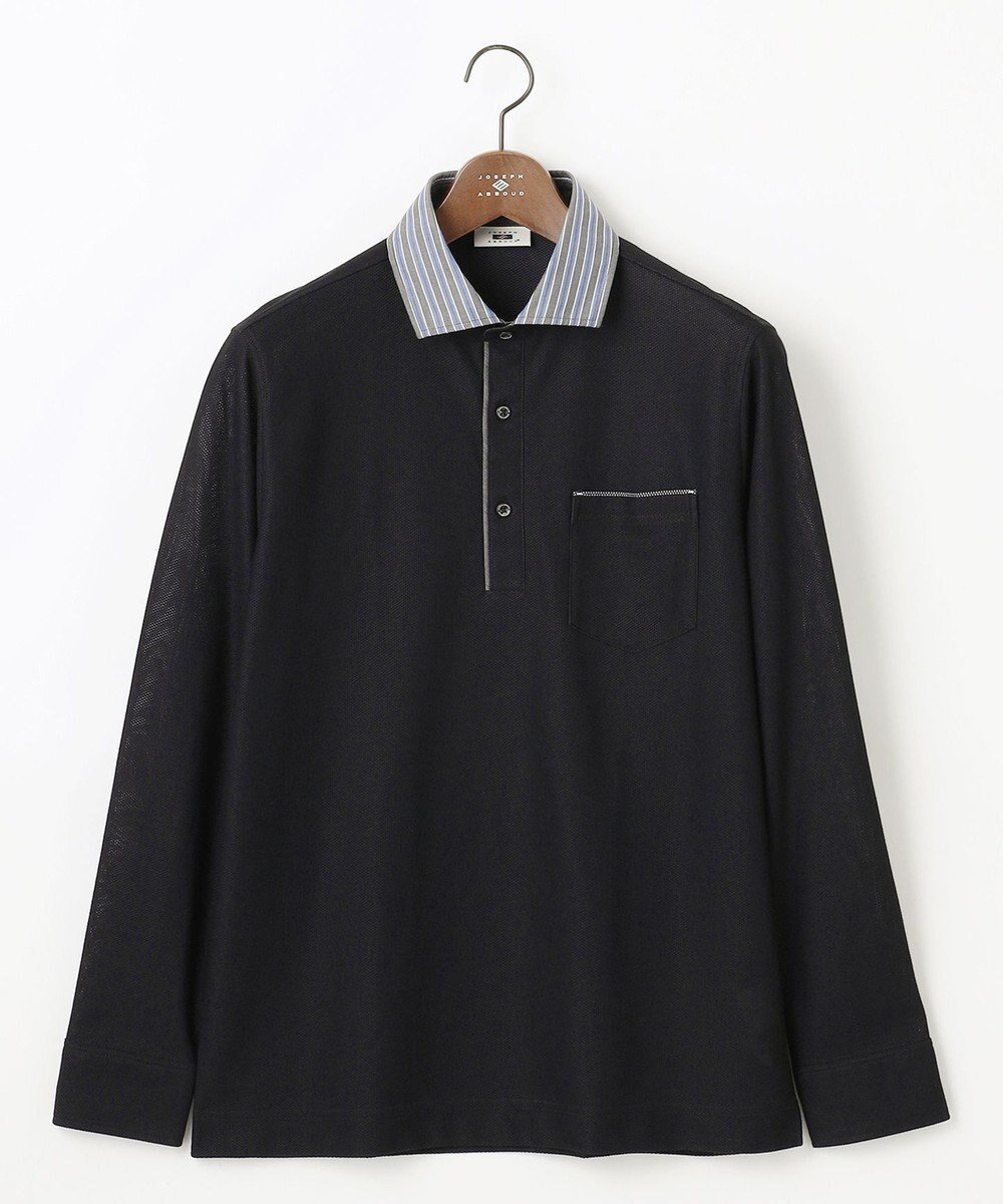 【ジョセフ アブード/JOSEPH ABBOUD / MEN】の【サスティナブル】オーガニックコットンダディ ポロ インテリア・キッズ・メンズ・レディースファッション・服の通販 founy(ファニー) 　ファッション　Fashion　メンズファッション　Fashion for Men　トップス・カットソー　Cut & Sew Tops　メンズシャツ　Shirts　ポロシャツ / きれいめカジュアルスタイル　Polo Shirts　インド　Indian Textile　インナー　Innerwear　カフス　Cuff Design　鹿の子　Piqué, Kanoko Fabric　シンプル　Simple, Minimal　ジャケット　Jacket, Outerwear　ポロシャツ　Polo Shirt, Collared Tee　リラックス　Relax, Relaxed Fit　A/W・秋冬　Autumn/Winter　エレガント 上品　Elegant　ギフト プレゼント　Gift / Present　ネイビー系|ID: prp329100004678033 ipo3291000000033796604