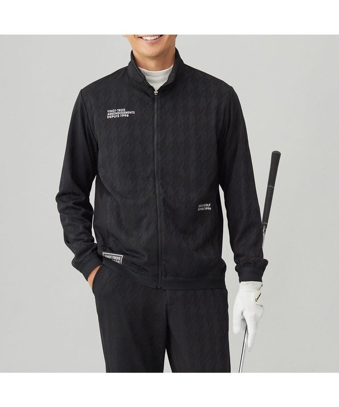 【23区 ゴルフ/23区GOLF / MEN】の【MEN】【UVカット】千鳥ジャカードニットブルゾン インテリア・キッズ・メンズ・レディースファッション・服の通販 founy(ファニー) https://founy.com/ ファッション Fashion メンズファッション Fashion for Men トップス・カットソー Cut & Sew Tops ニット・セーター / 定番トップス Knit Tops & Sweaters おすすめ Recommended / Our Picks シンプル Simple, Minimal ジャカード／ジャガード Jacquard, Woven Pattern ストレッチ Stretch, Stretchy Fabric セットアップ Set-Up, Coordinated Outfit セーター Sweater, Knitwear タフタ Taffeta, Structured Fabric A/W・秋冬 Autumn/Winter |ID: prp329100004678042 ipo3291000000034199177