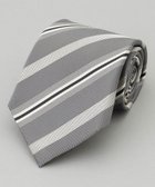 【五大陸/gotairiku / MEN】のGOTAIRIKU別注【日本製】シルク ネクタイ_レジメンタル柄 グレー×ホワイト×ブラック|ID: prp329100004678091 ipo3291000000034674591