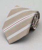 【五大陸/gotairiku / MEN】のGOTAIRIKU別注【日本製】シルク ネクタイ_レジメンタル柄 ベージュ×ホワイト×ワイン|ID: prp329100004678091 ipo3291000000034674592