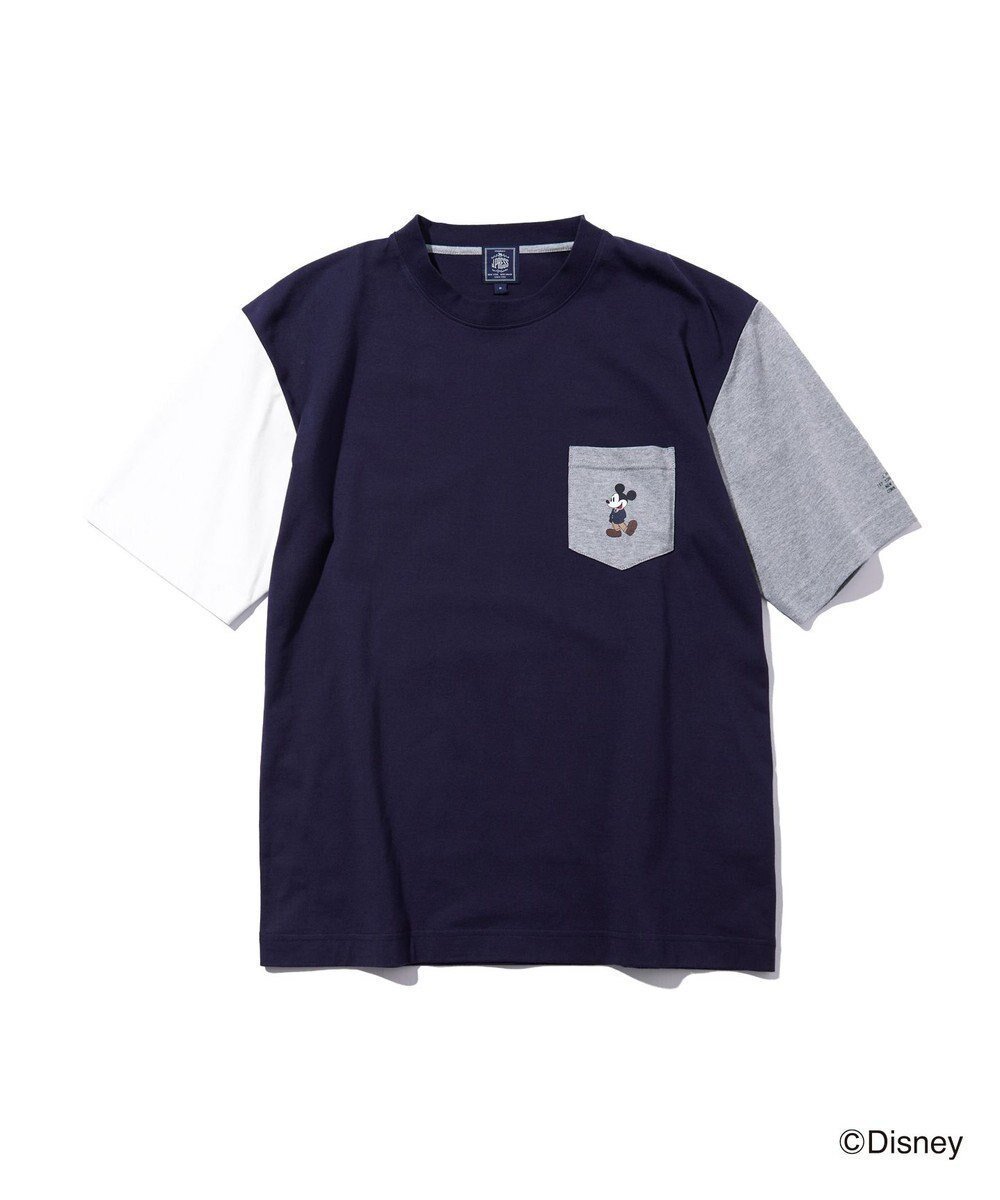【ジェイ プレス/J.PRESS / MEN】の【DISNEY COLLECTION】【UNISEX】クレイジーパターンワンポイント Tシャツ / ミッキーマウス インテリア・キッズ・メンズ・レディースファッション・服の通販 founy(ファニー) 　ファッション　Fashion　レディースファッション　Fashion for Women　トップス・カットソー　Cut & Sew Tops　シャツ・ブラウス・オフィスカジュアル　Elegant Blouses & Button-Ups　ロングTシャツ・Tシャツ　Longline T-Shirts & Tees　カットソー・ベーシックTシャツ　Cut-and-Sewn Tops / Stretch Tees & Basics　春　Spring　カットソー　Cut and Sewn Top　コレクション　Collection, Seasonal Line　人気　Popular, Best Seller　プリント　Print, Printed Pattern　ポケット　Pocket, Pocket Detail　ユニセックス　Unisex, Genderless　リラックス　Relax, Relaxed Fit　S/S・春夏　SS, Spring/Summer, Warm Season　新作・新入荷　New Arrivals / New In　夏　Summer　エレガント 上品　Elegant　ネイビー系|ID: prp329100004678108 ipo3291000000033797032