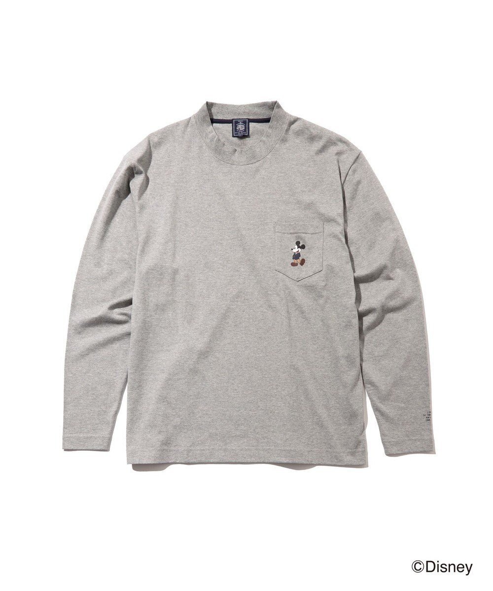 【ジェイ プレス/J.PRESS / MEN】の【DISNEY COLLECTION】【UNISEX】ワンポイントロングスリーブ Tシャツ / ミッキーマウス インテリア・キッズ・メンズ・レディースファッション・服の通販 founy(ファニー) 　ファッション　Fashion　レディースファッション　Fashion for Women　トップス・カットソー　Cut & Sew Tops　シャツ・ブラウス・オフィスカジュアル　Elegant Blouses & Button-Ups　ロングTシャツ・Tシャツ　Longline T-Shirts & Tees　カットソー・ベーシックTシャツ　Cut-and-Sewn Tops / Stretch Tees & Basics　カットソー　Cut and Sewn Top　コレクション　Collection, Seasonal Line　スリーブ　Sleeve, Long Sleeve / Short Sleeve　人気　Popular, Best Seller　プリント　Print, Printed Pattern　ポケット　Pocket, Pocket Detail　ユニセックス　Unisex, Genderless　リラックス　Relax, Relaxed Fit　ロング　Long, Long-Length　A/W・秋冬　Autumn/Winter　新作・新入荷　New Arrivals / New In　エレガント 上品　Elegant　ライトグレー系|ID: prp329100004678110 ipo3291000000033797038