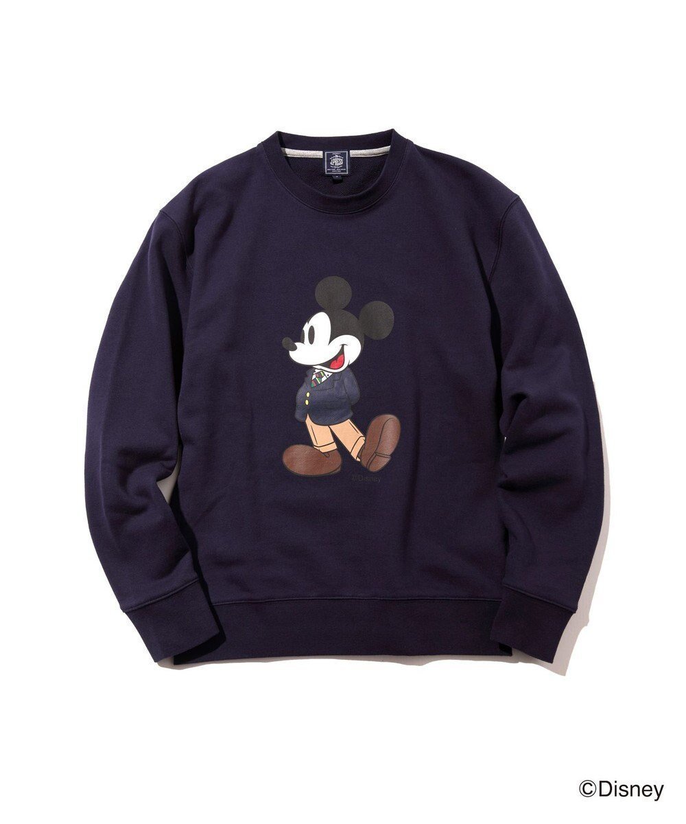 【ジェイ プレス/J.PRESS / MEN】の【DISNEY COLLECTION】【UNISEX】イラスト スウェットシャツ / ミッキーマウス インテリア・キッズ・メンズ・レディースファッション・服の通販 founy(ファニー) 　ファッション　Fashion　レディースファッション　Fashion for Women　トップス・カットソー　Cut & Sew Tops　シャツ・ブラウス・オフィスカジュアル　Elegant Blouses & Button-Ups　レディースパーカー・カジュアルフーディー　Casual Hoodies & Sweatshirts　スウェット・クルーネックトップス　Sweatshirts & Crewnecks / Relaxed Fit Sweat Tops　アメリカン　American Style　イラスト　Illustration　コレクション　Collection, Seasonal Line　スウェット / スエット　Sweatshirt, Sweatwear　人気　Popular, Best Seller　フロント　Front, Front Design　プリント　Print, Printed Pattern　ユニセックス　Unisex, Genderless　ラバー　Rubber, Rubber Sole　リラックス　Relax, Relaxed Fit　A/W・秋冬　Autumn/Winter　新作・新入荷　New Arrivals / New In　エレガント 上品　Elegant　ネイビー系|ID: prp329100004678111 ipo3291000000033797042
