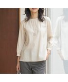 【ジェイ プレス/J.PRESS】の【洗える】コットンアセVis ストライプ クルーネック ブラウス ベージュ系1|ID: prp329100004678170 ipo3291000000033797375