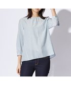 【ジェイ プレス/J.PRESS】の【洗える】コットンアセVis ストライプ クルーネック ブラウス ダルブルー系1|ID: prp329100004678170 ipo3291000000033797379