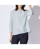 【ジェイ プレス/J.PRESS】の【洗える】コットンアセVis ストライプ クルーネック ブラウス ダルブルー系1|ID: prp329100004678170 ipo3291000000034211316