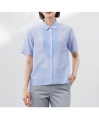 【ジェイ プレス/J.PRESS】の【洗える】フリルジャージー ブラウスライク カットソー サックス系|ID: prp329100004678178 ipo3291000000034295558