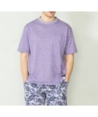 【ジョセフ アブード マウンテン/JOSEPH ABBOUD MOUNTAIN】の【SPACE/UNISEX】清涼感 リネンハニカム Tシャツ パープル系|ID: prp329100004678187 ipo3291000000033797457