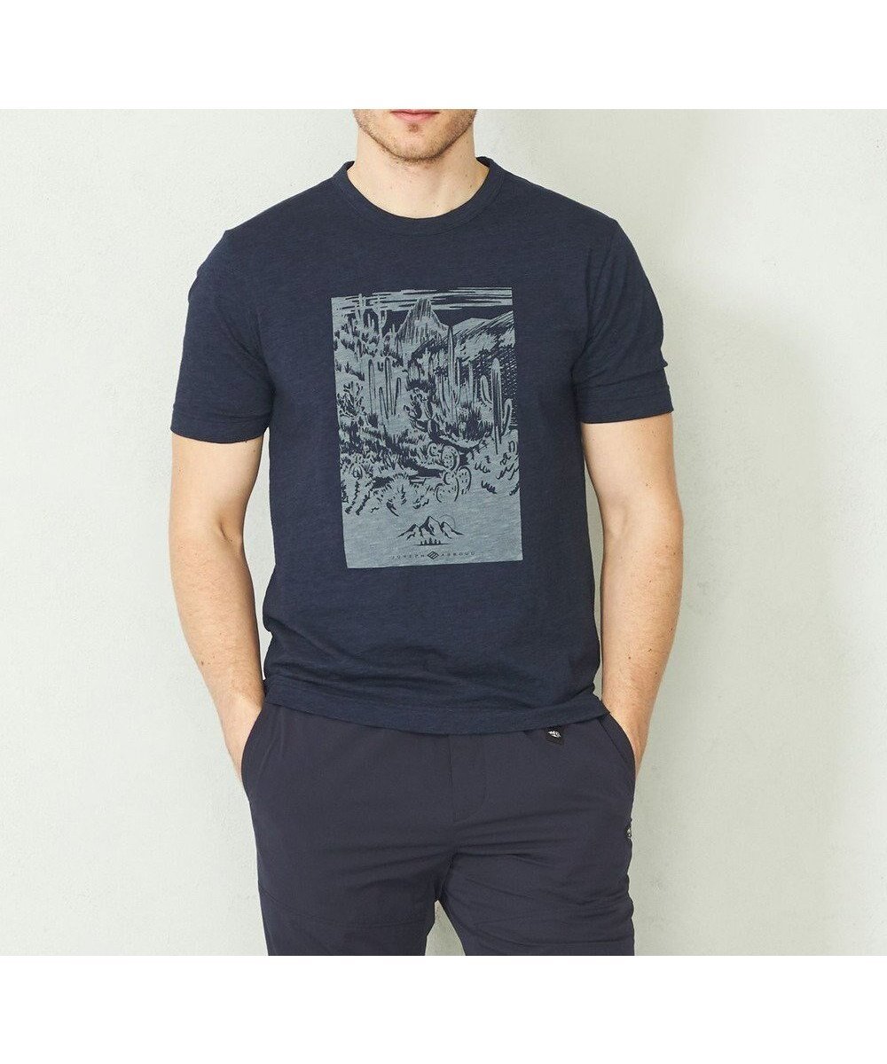 【ジョセフ アブード マウンテン/JOSEPH ABBOUD MOUNTAIN】の【UNISEX】ヴィンテージオーガニック天竺 Tシャツ インテリア・キッズ・メンズ・レディースファッション・服の通販 founy(ファニー) 　ファッション　Fashion　レディースファッション　Fashion for Women　トップス・カットソー　Cut & Sew Tops　シャツ・ブラウス・オフィスカジュアル　Elegant Blouses & Button-Ups　ロングTシャツ・Tシャツ　Longline T-Shirts & Tees　カットソー・ベーシックTシャツ　Cut-and-Sewn Tops / Stretch Tees & Basics　小旅行　Short Trip　ユニセックス　Unisex, Genderless　カットソー　Cut and Sewn Top　プリント　Print, Printed Pattern　ヴィンテージ　Vintage Style　夏　Summer　春　Spring　S/S・春夏　SS, Spring/Summer, Warm Season　ネイビー系|ID: prp329100004678190 ipo3291000000033797482