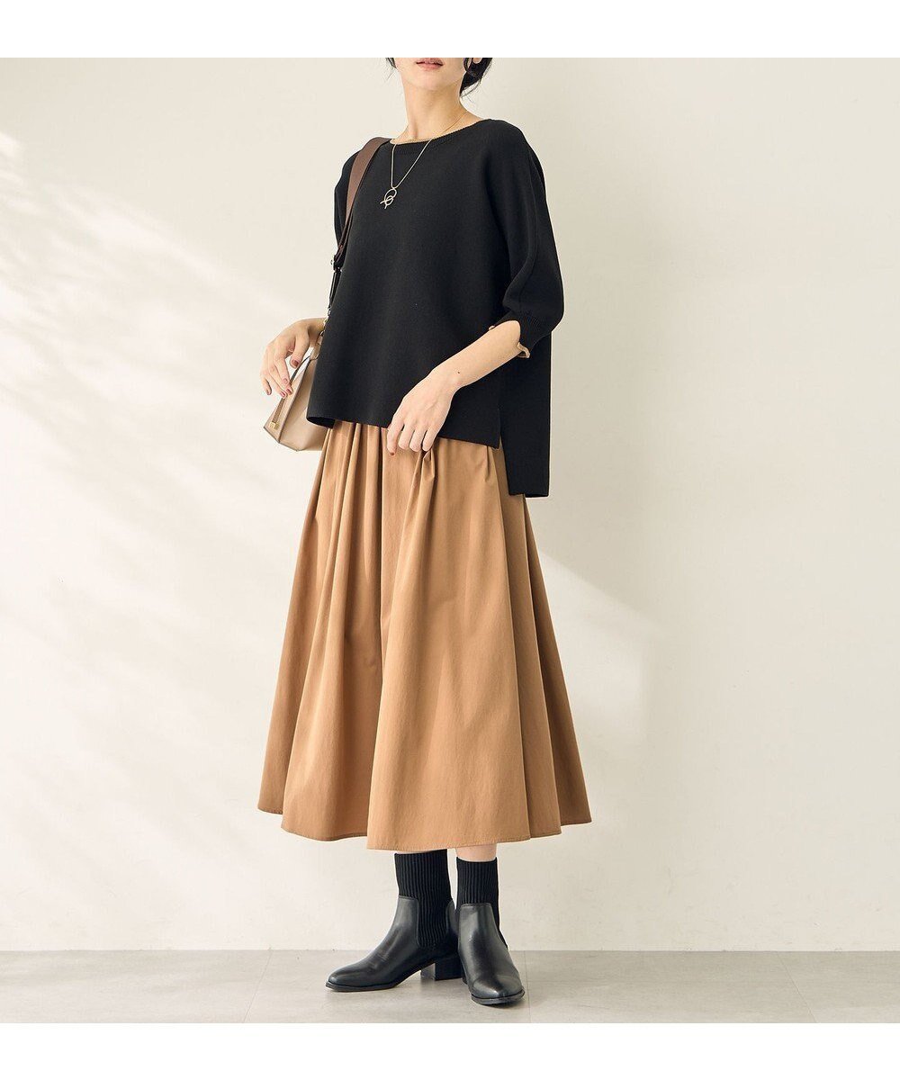 【エニー/ANY】の【2SET】バイカラーニット×布帛スカートセット インテリア・キッズ・メンズ・レディースファッション・服の通販 founy(ファニー) 　ファッション　Fashion　レディースファッション　Fashion for Women　セットアップ　Matching Sets　スカート・ミニ/ミディ/マキシ　Skirts / Mini, Midi & Maxi Skirts　シンプル　Simple, Minimal　ストレッチ　Stretch, Stretchy Fabric　スニーカー　Sneakers, Trainers　スマホ　Smartphone, Mobile Device　スリット　Slit, Slit Detail　セットアップ　Set-Up, Coordinated Outfit　A/W・秋冬　Autumn/Winter　再入荷　Restock / Back in Stock　新作・新入荷　New Arrivals / New In　ブラック×キャメル|ID: prp329100004678220 ipo3291000000033797643