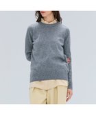 【ベイジ,/BEIGE,】の【洗える】POMPE / ウールカシミヤ配色ラインクルーネックニット Charcoal×Off|ID: prp329100004678227 ipo3291000000033797674